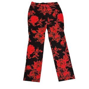 Chico's Women's Floral Slim Leg‎ Pants Size 00R High-Rise Casual